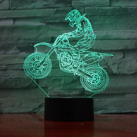 Image of Motorcyclist 02 3D Illusion Lamp Night Light