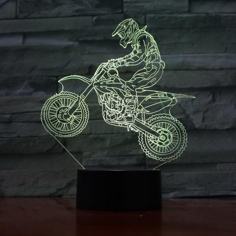 Motorcyclist 02 3D Illusion Lamp Night Light