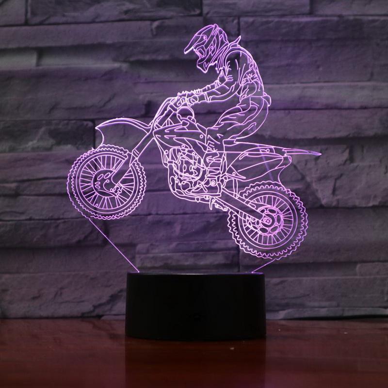 Motorcyclist 02 3D Illusion Lamp Night Light