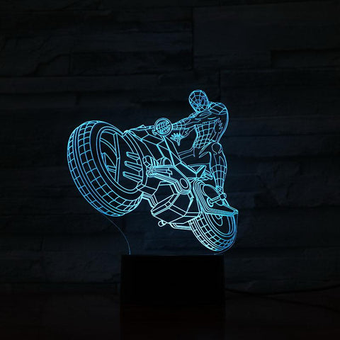 Image of Motorcyclist 3D Illusion Lamp Night Light