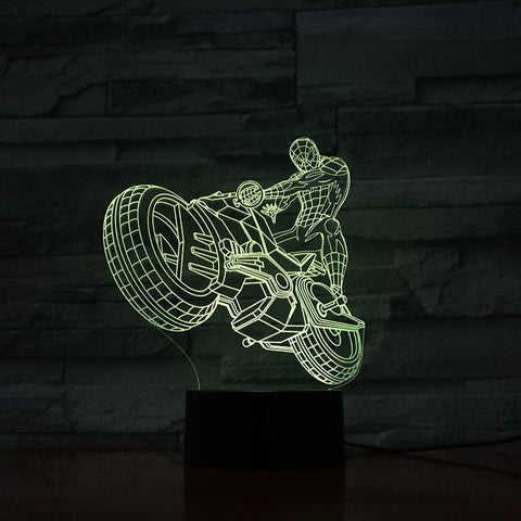 Image of Motorcyclist 3D Illusion Lamp Night Light