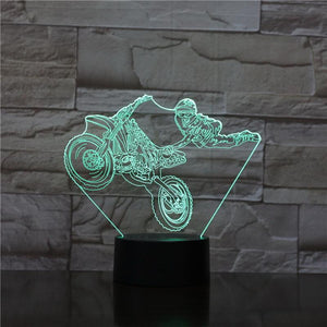 Motorcyclist Motorcycle Show 3D Illusion Lamp Night Light