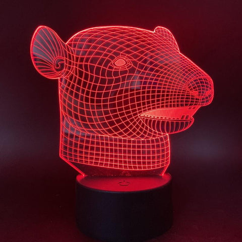 Image of Mouse Animal 3D Illusion Lamp Night Light