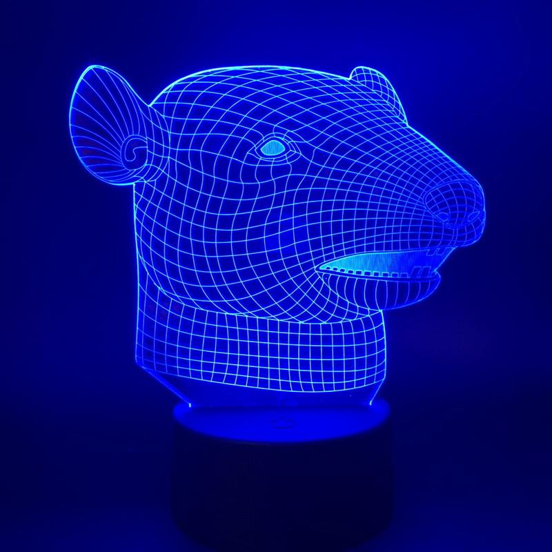 Mouse Animal 3D Illusion Lamp Night Light