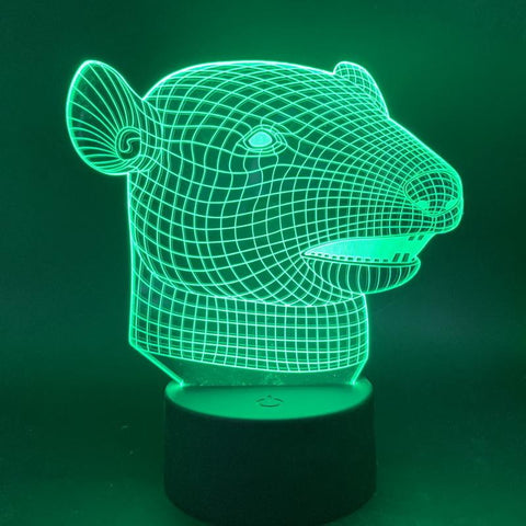 Image of Mouse Animal 3D Illusion Lamp Night Light