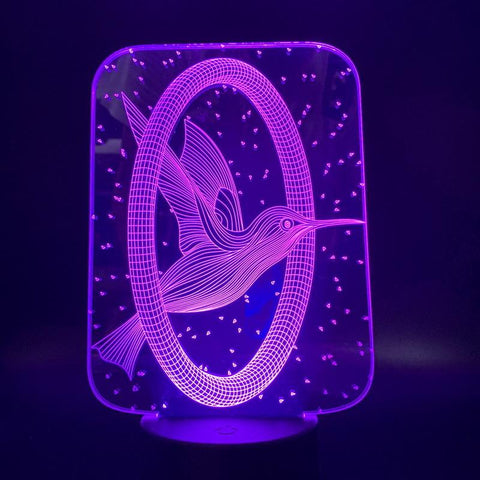 Image of Movie The Hunger Games 3 Mockingjay Logo Switch 3D Illusion Lamp Night Light