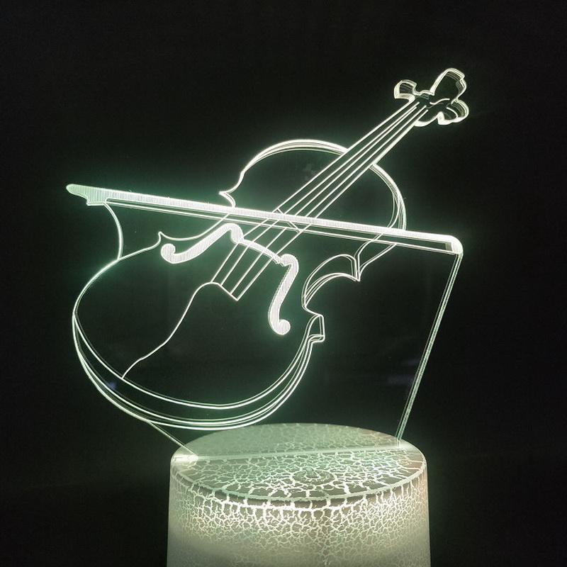 Musical Instruments Violoncello 3D Illusion Lamp Night Light