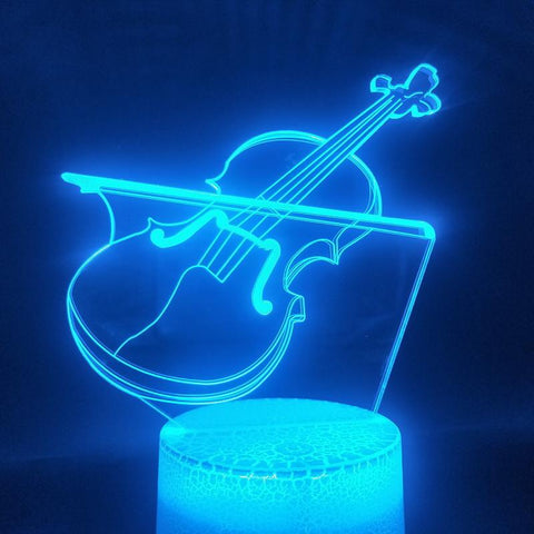 Image of Musical Instruments Violoncello 3D Illusion Lamp Night Light