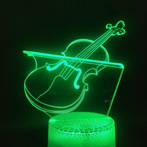 Image of Musical Instruments Violoncello 3D Illusion Lamp Night Light