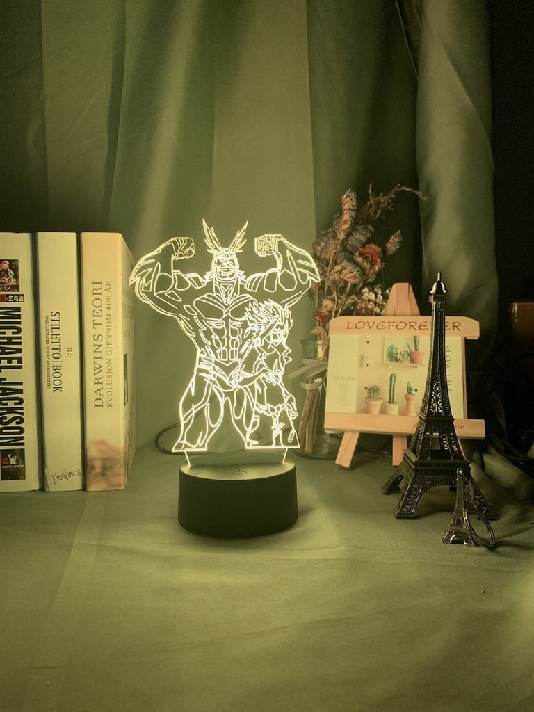 My Hero Academia All Might and Denki Kaminari Figure 3D Illusion Lamp Night Light
