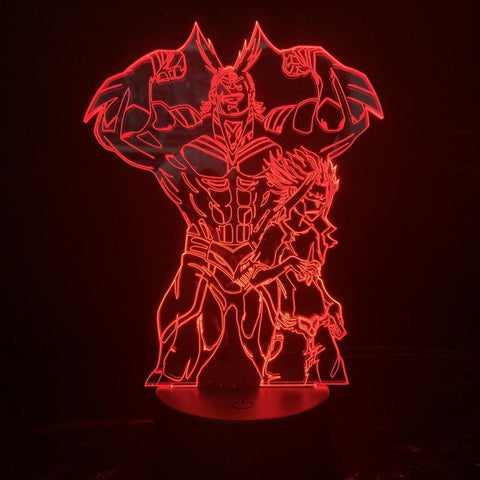 Image of My Hero Academia All Might Figure 3D Illusion Lamp Night Light