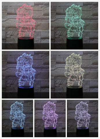 Image of My Hero Academia Anime Child Kids Comic Manga Midoriya Izuku Figure 3D Illusion Lamp Night Light
