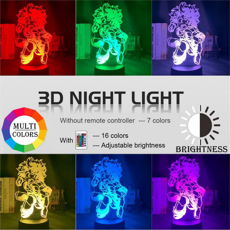 My Hero Academia Midoriya Izuku Figure 3D Illusion Lamp Night Light