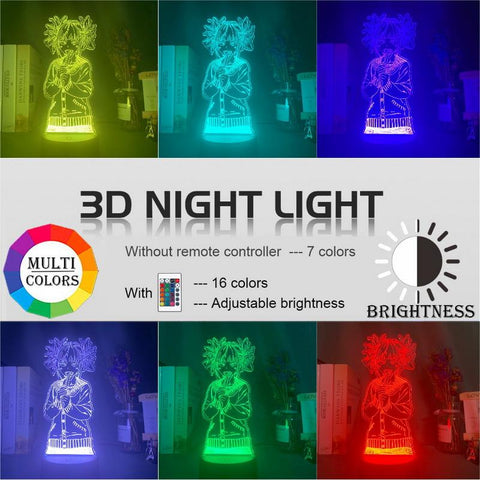 Image of My Hero Academia Toga Himiko Figure 3D Illusion Lamp Night Light