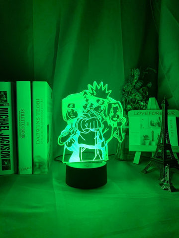 Image of Naruto Hayato Sasuke Sakura Figure 3D Illusion Lamp Night Light