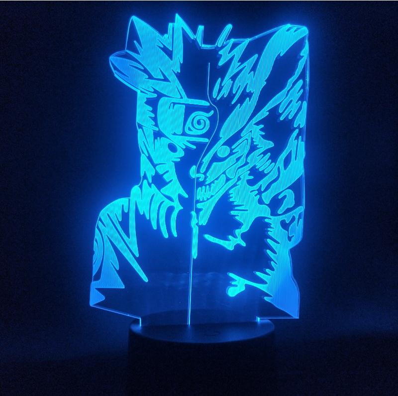 Naruto Kyuubi Uzumaki Naruto 3D Illusion Lamp Night Light