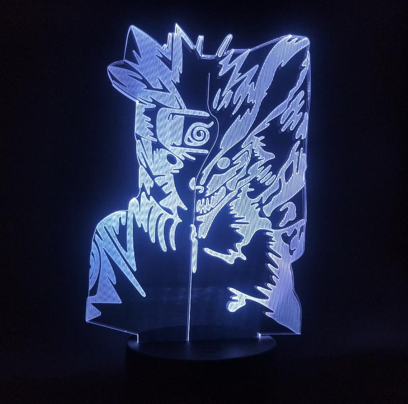 Naruto Kyuubi Uzumaki Naruto 3D Illusion Lamp Night Light
