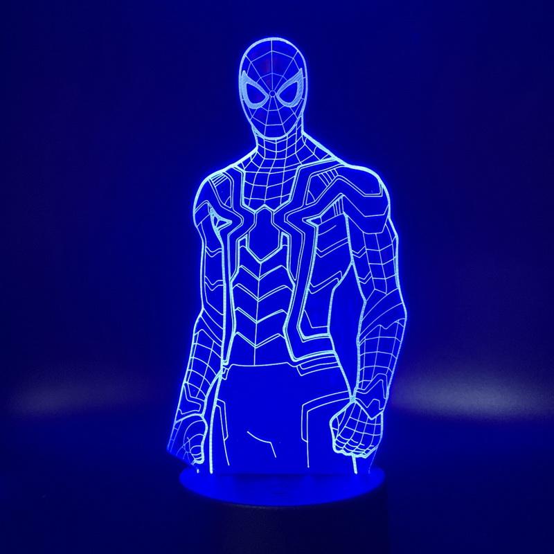 New spiderman 3D Illusion Lamp Night Light