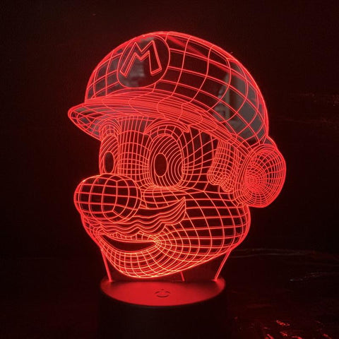 Image of Nintendo Game Super Mario of 3D Illusion Lamp Night Light