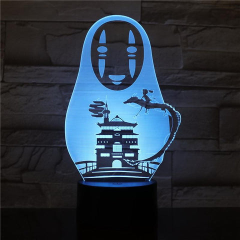 Image of No Face man Figure 3D Illusion Lamp Night Light