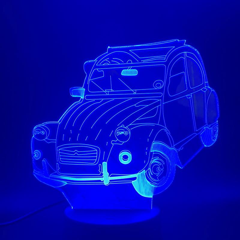 Older Retro Car 3D Illusion Lamp Night Light