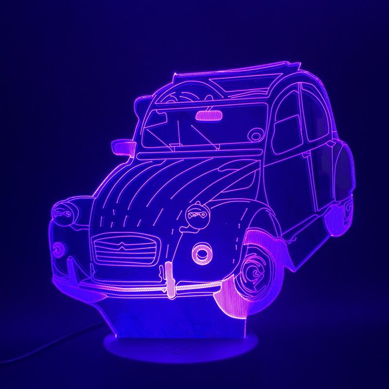 Older Retro Car 3D Illusion Lamp Night Light
