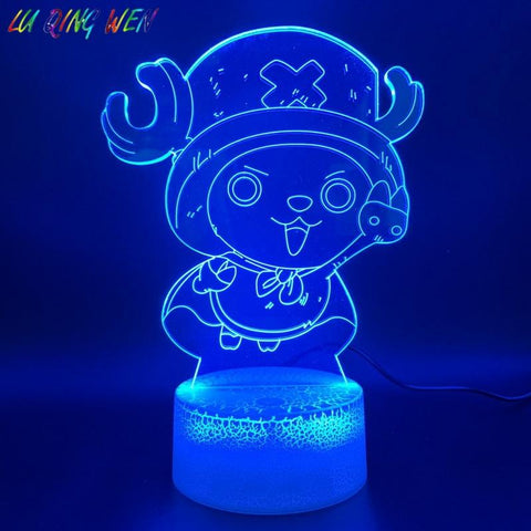 Image of One Piece Tony Tony Chopper Figure 3D Illusion Lamp Night Light