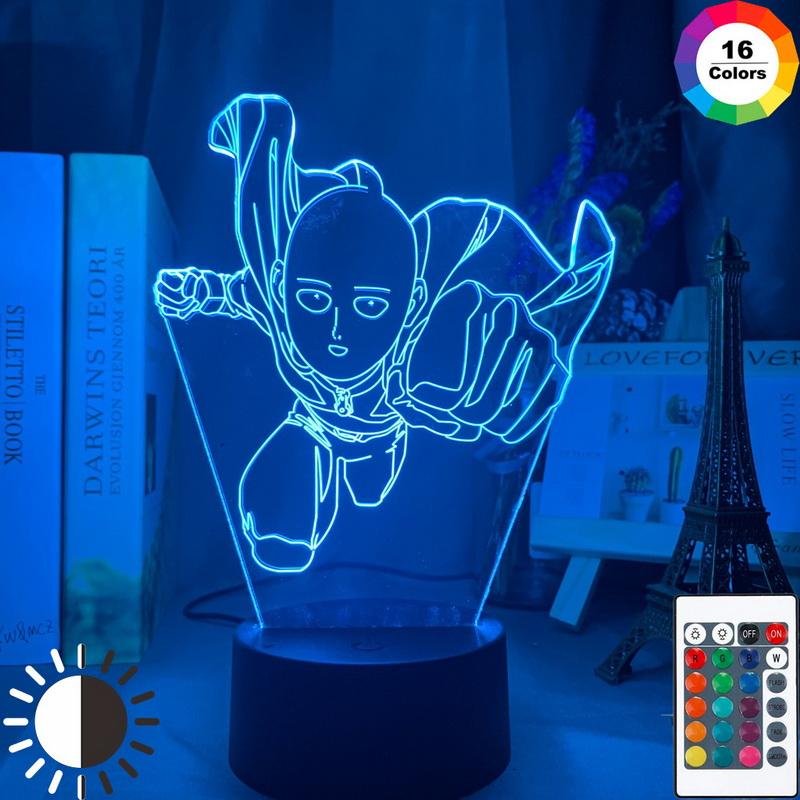 One Punch Man Saitama Figure 3D Illusion Lamp Night Light