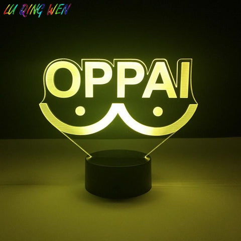 Image of Oppai Japanese 3D Illusion Lamp Night Light