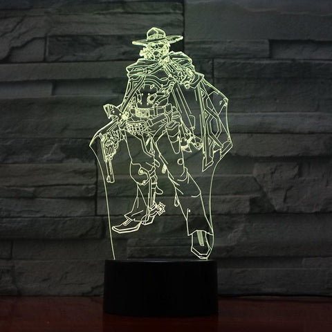 Image of Overwatch Jesse Mccree 3D Illusion Lamp Night Light