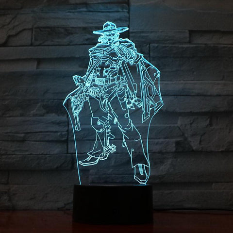 Image of Overwatch Jesse Mccree 3D Illusion Lamp Night Light