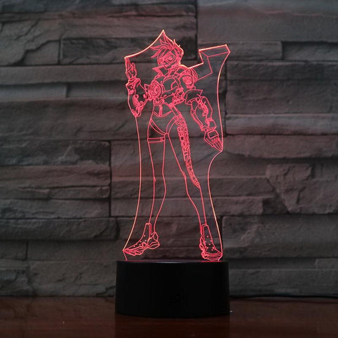 Image of Overwatch Tracer 3D Illusion Lamp Night Light