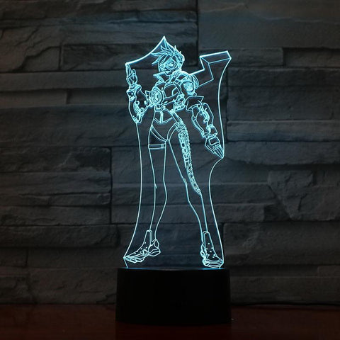 Image of Overwatch Tracer 3D Illusion Lamp Night Light