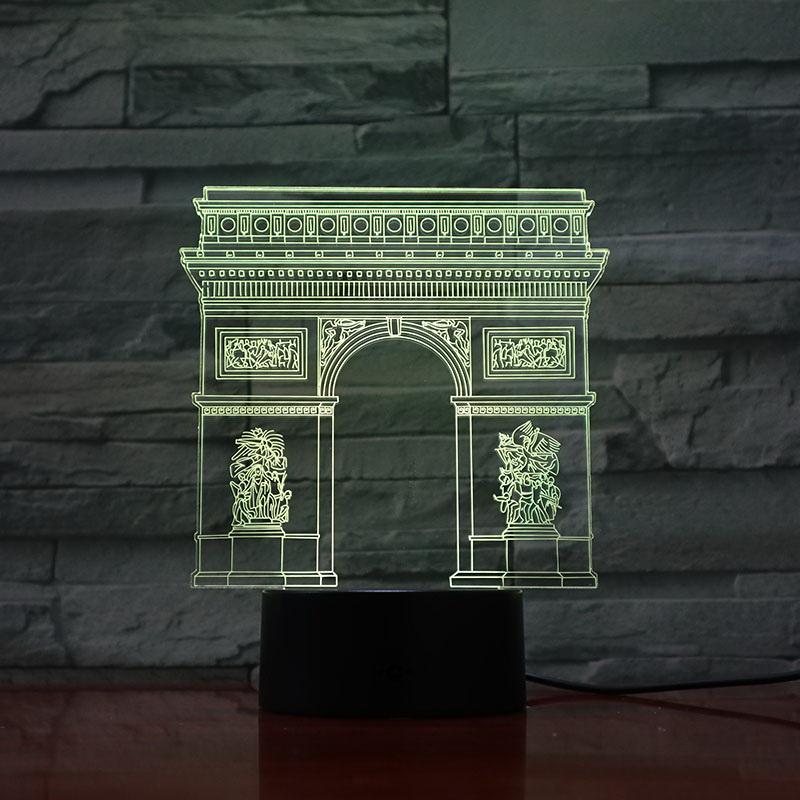 Paris Arc de Triom 3D Illusion Lamp Night Light