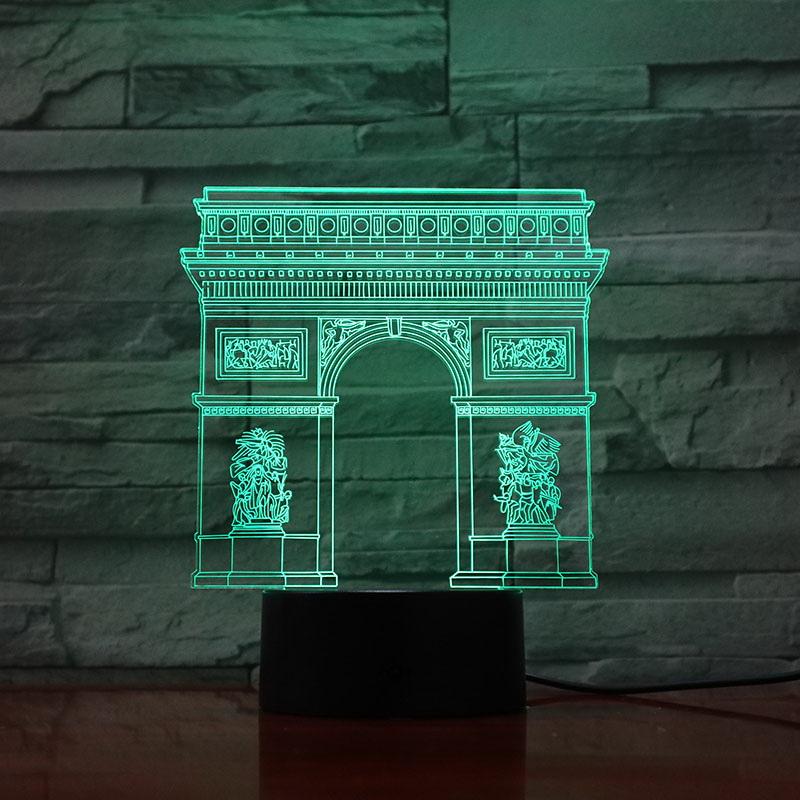 Paris Arc de Triom 3D Illusion Lamp Night Light