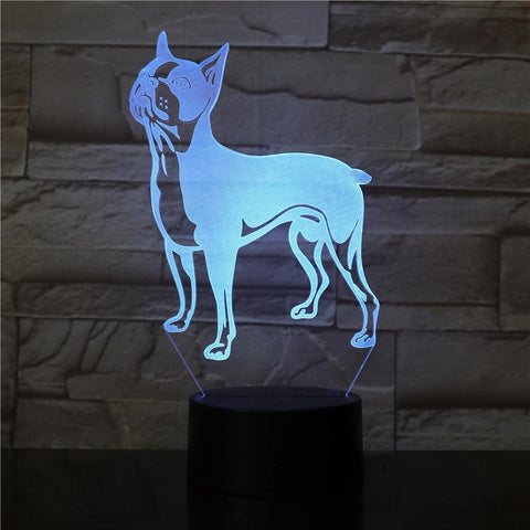 Image of Pet Dogs Puppy 3D Illusion Lamp Night Light
