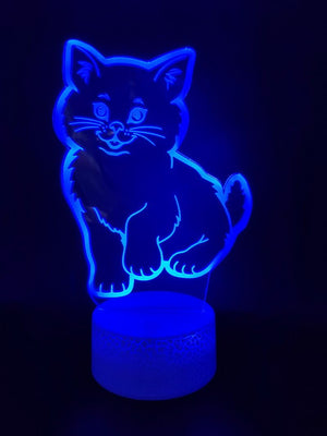 Pets Cats Animal 3D Illusion Lamp Night Light