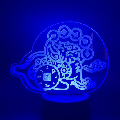 Image of Pi Xiu The Mythical Wild Animal 3D Illusion Lamp Night Light