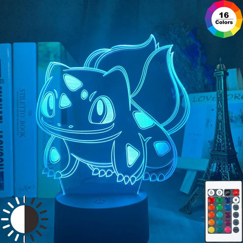Image of Pokemon Bulbasaur Figure 3D Illusion Lamp Night Light