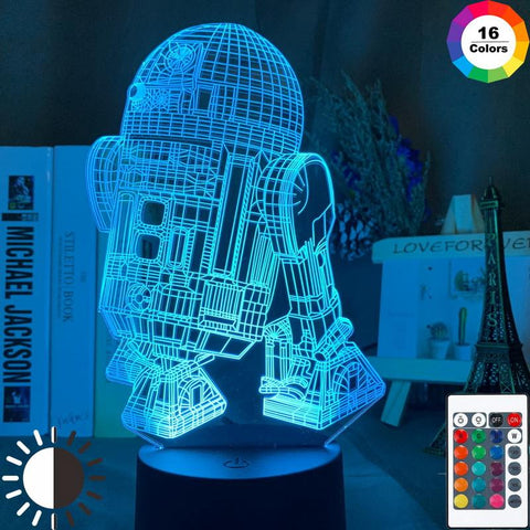 Image of R2 D2 Robot 3D Illusion Lamp Night Light