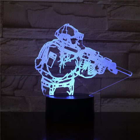 Image of Rainbow Six Siege logo 3D Illusion Lamp Night Light