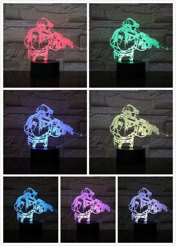 Image of Rainbow Six Siege logo 3D Illusion Lamp Night Light