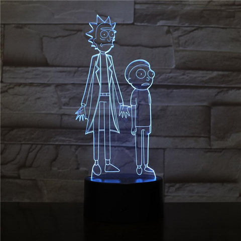 Image of Rick and Morty 3D Illusion Lamp Night Light