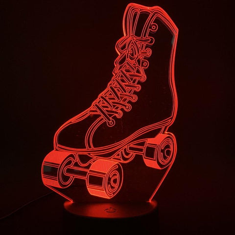 Image of Roller Skates 3D Illusion Lamp Night Light