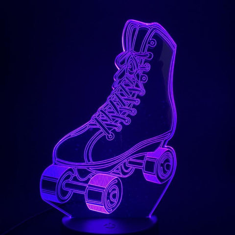 Image of Roller Skates 3D Illusion Lamp Night Light