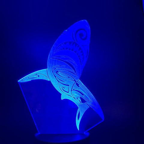 Image of Shark Animal 3D Illusion Lamp Night Light