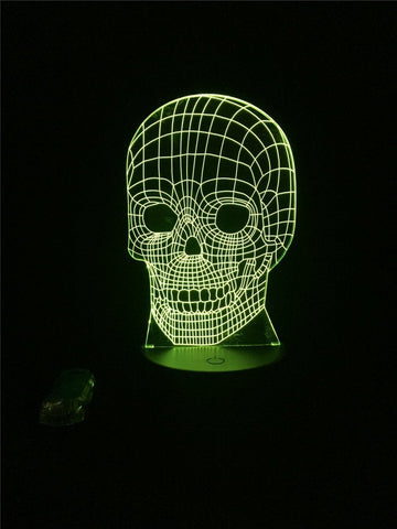 Image of Skull Face Fade 3D Illusion Lamp Night Light