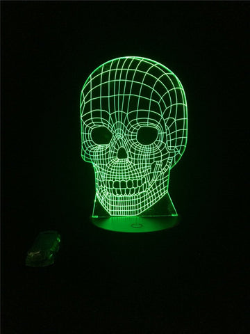 Image of Skull Face Fade 3D Illusion Lamp Night Light