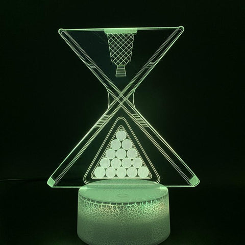 Image of Snooker Billiard Eight Nine Ball 3D Illusion Lamp Night Light