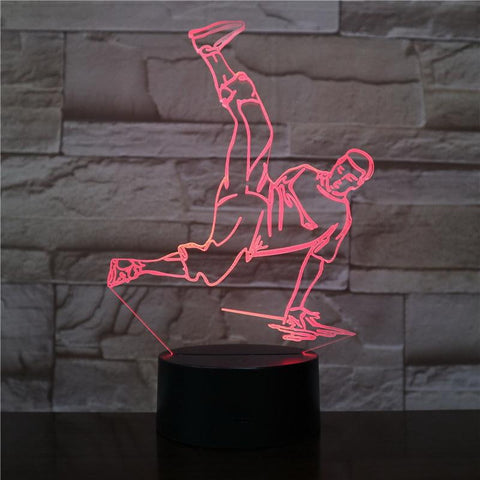 Image of Sport Street Dance Action Figure 3D Illusion Lamp Night Light
